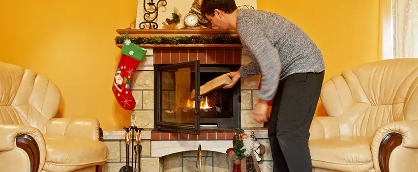 Rusted Metal Fireplace Restoration in Humble, Texas