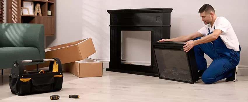 Old Rusted Metal Fireplace Repair And Replacement in Humble, TX