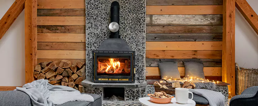 Thelin Hearth Products Direct Vent Gas Stove Fireplace Inspection in Humble, Texas